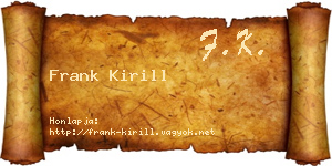 Frank Kirill névjegykártya